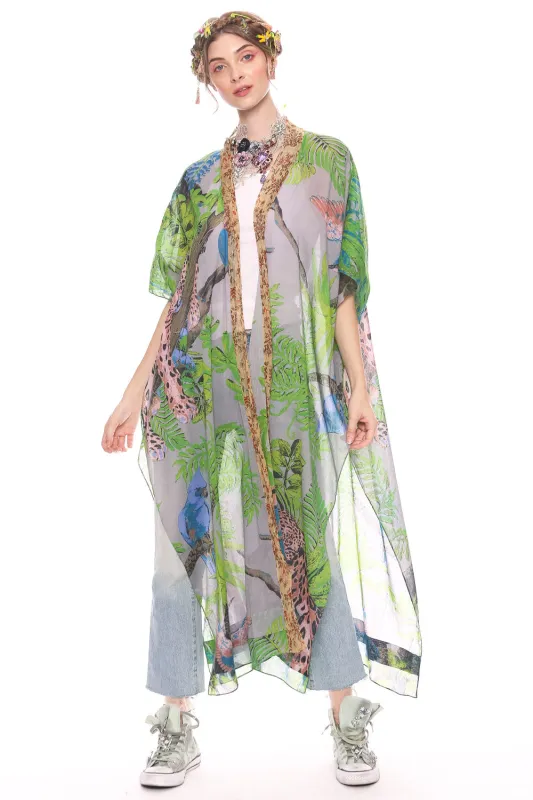 Wild Nights Maxi Kimono sold by Aratta