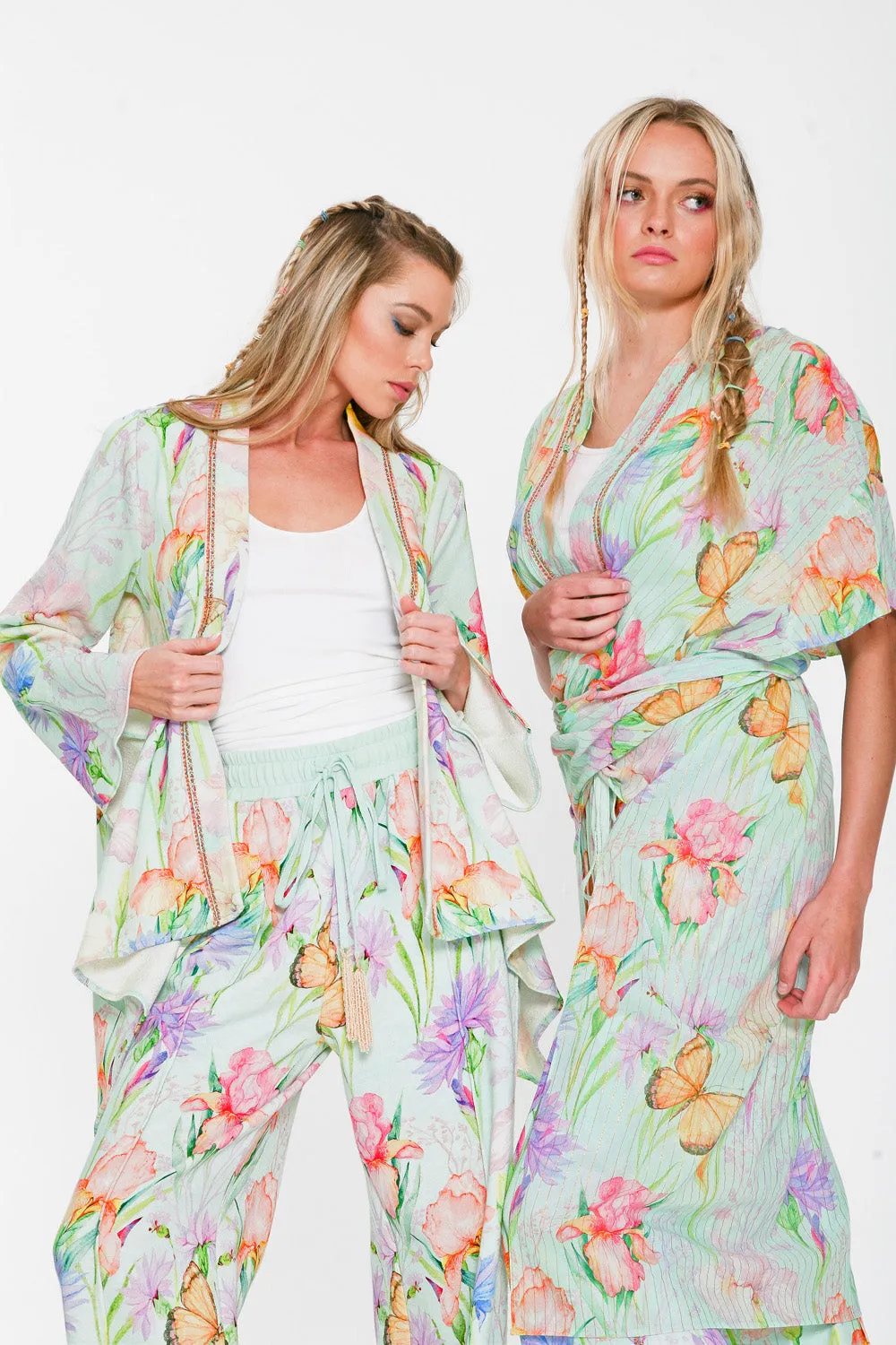 Iris Lurex Kimono sold by Aratta
