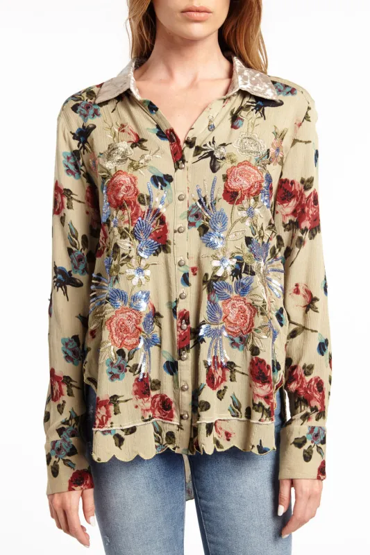 Floral Display Shirt sold by Aratta