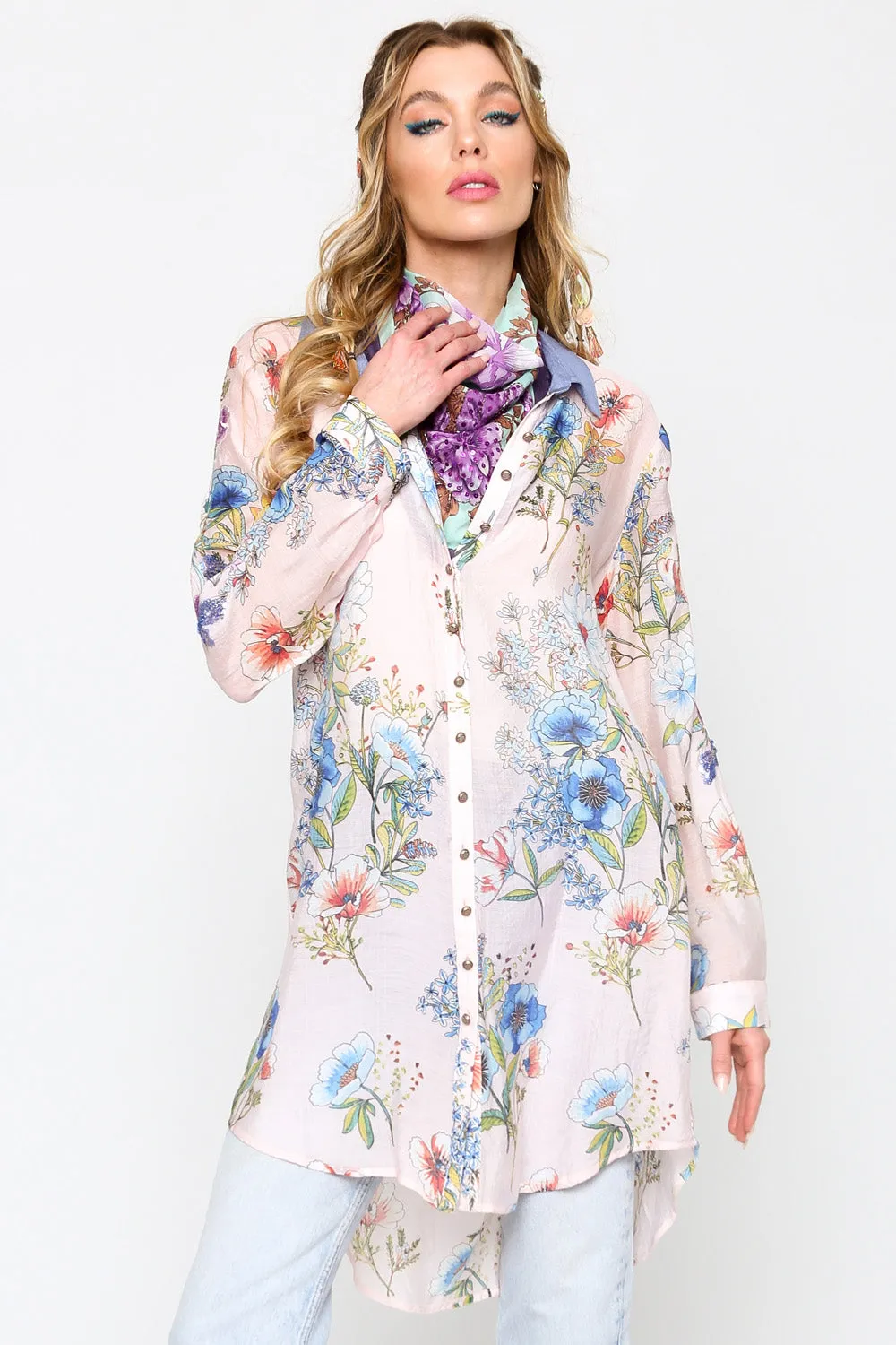 Pretty Girl Shirt-Dress sold by Aratta