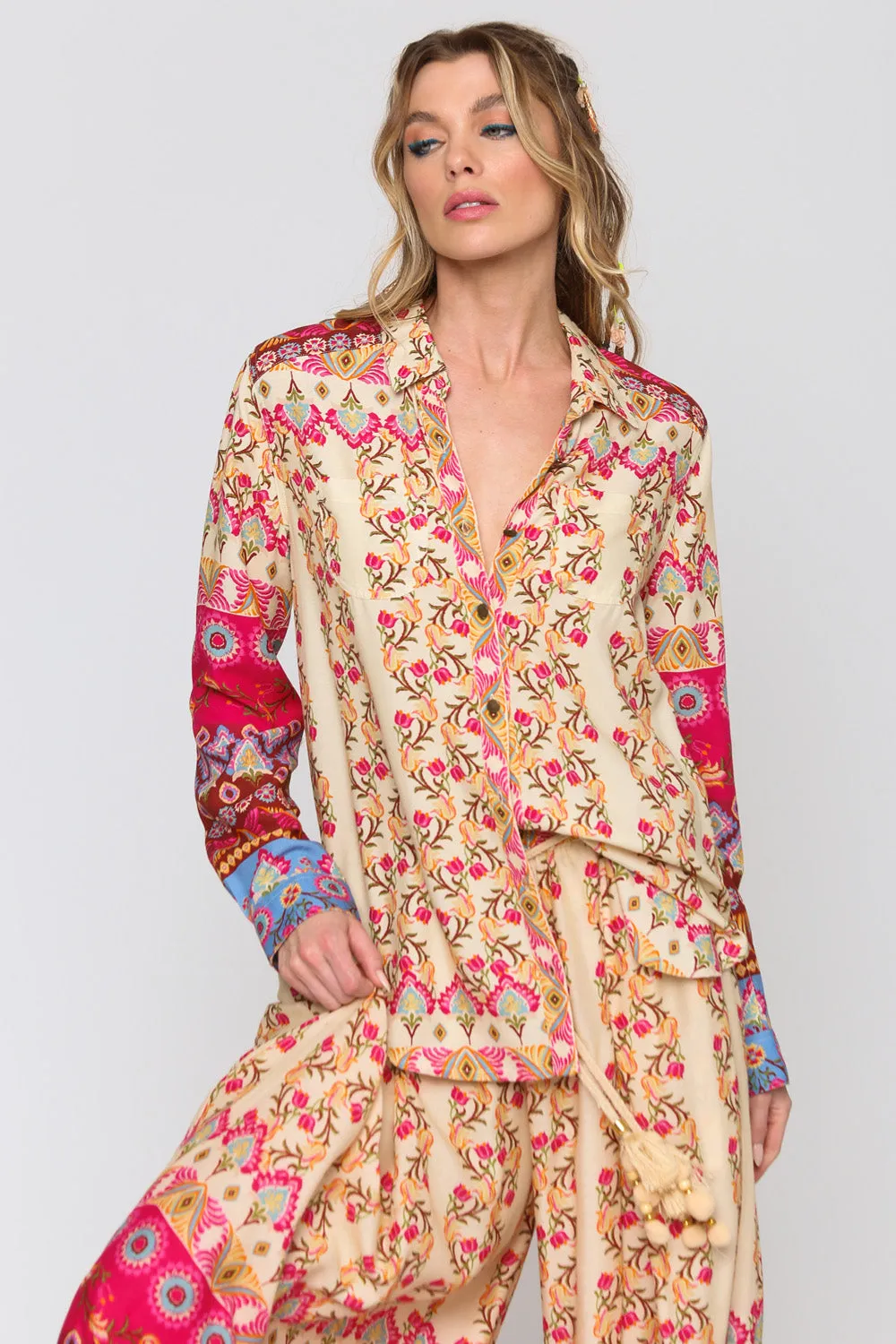 Peacock Paradise Shirt sold by Aratta