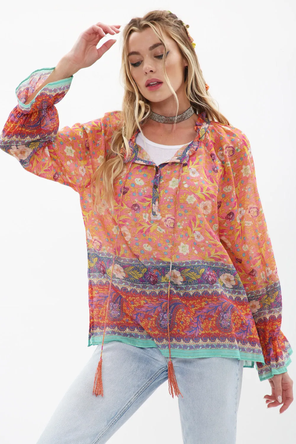 Watercolor Dreams Blouse sold by Aratta