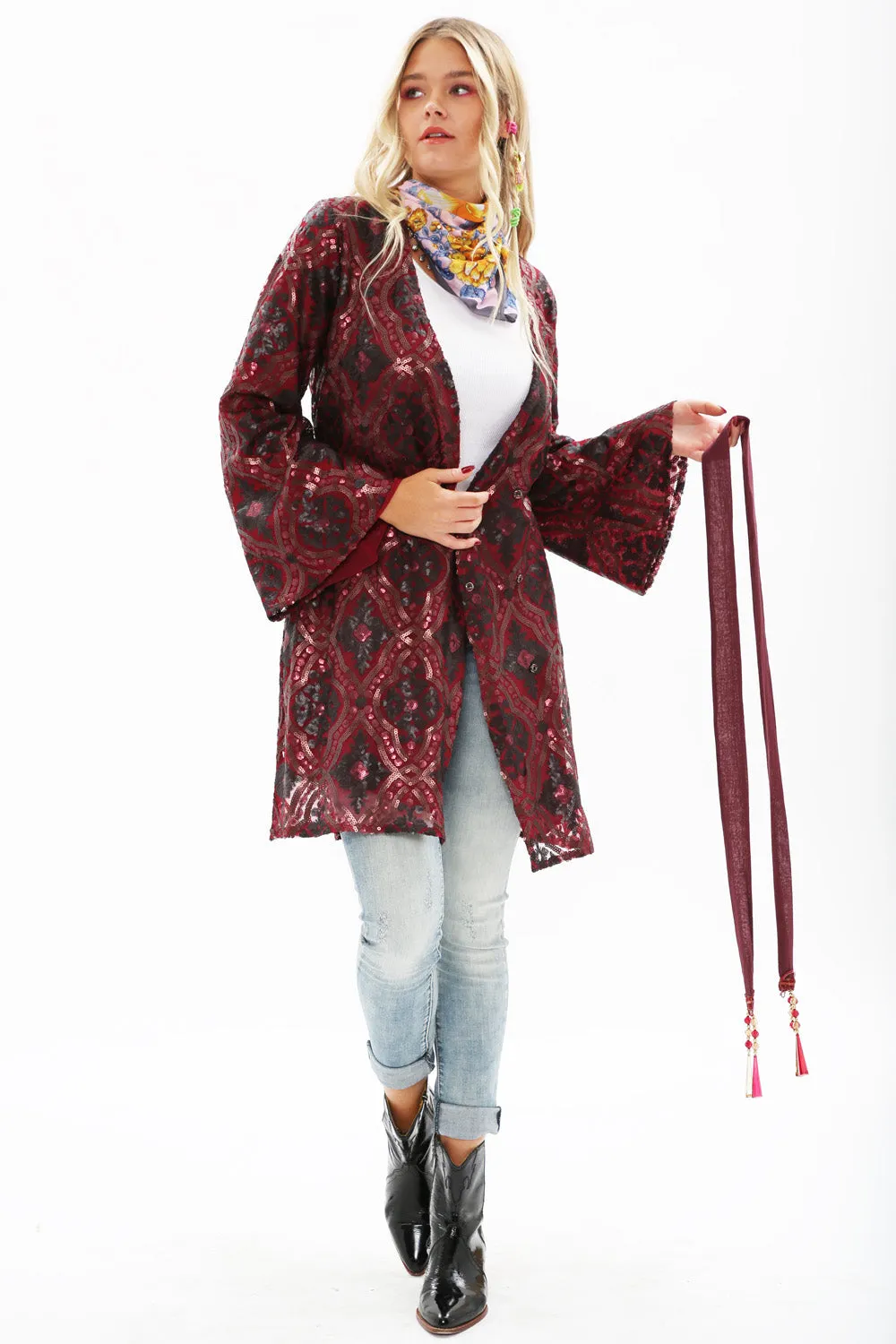 Cocktail Party Wrap Mini Dress sold by Aratta product image thumbnail 5