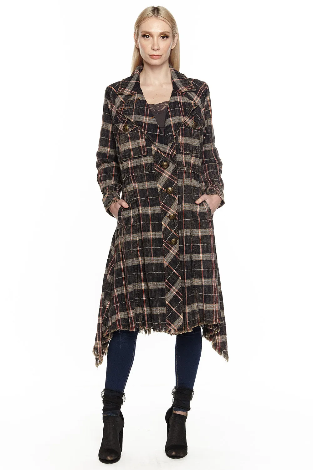 Ruffian Trench Coat sold by Aratta