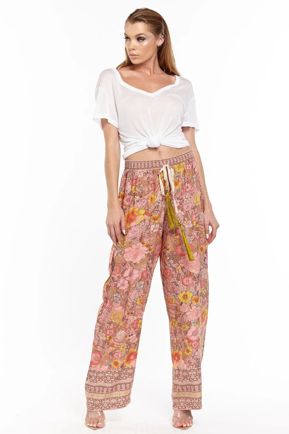 Rose Medallion PJ Pants sold by Aratta