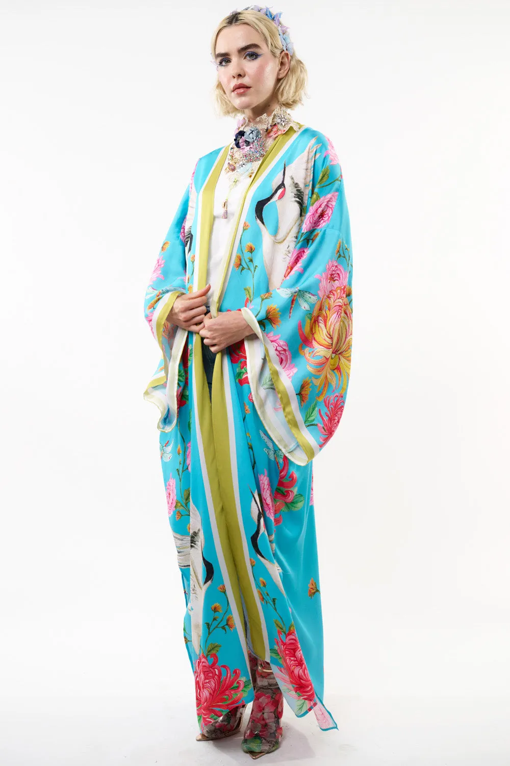 The Legend Of The Crane Maxi Kimono sold by Aratta product image thumbnail 4