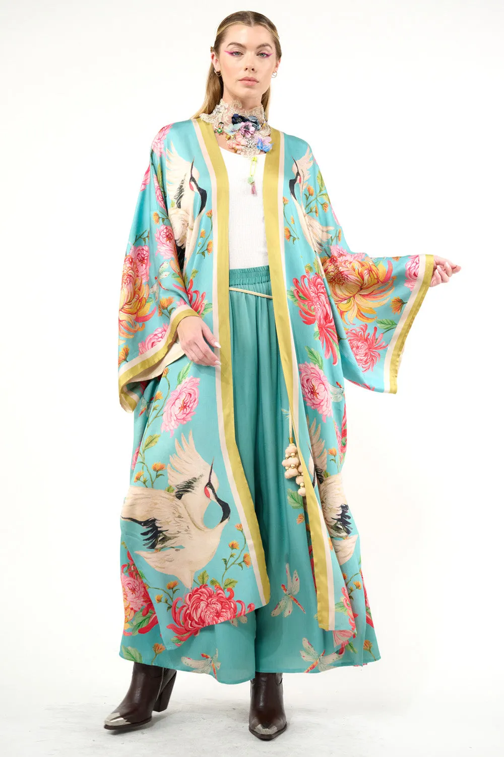 The Legend Of The Crane Maxi Kimono sold by Aratta product image thumbnail 3