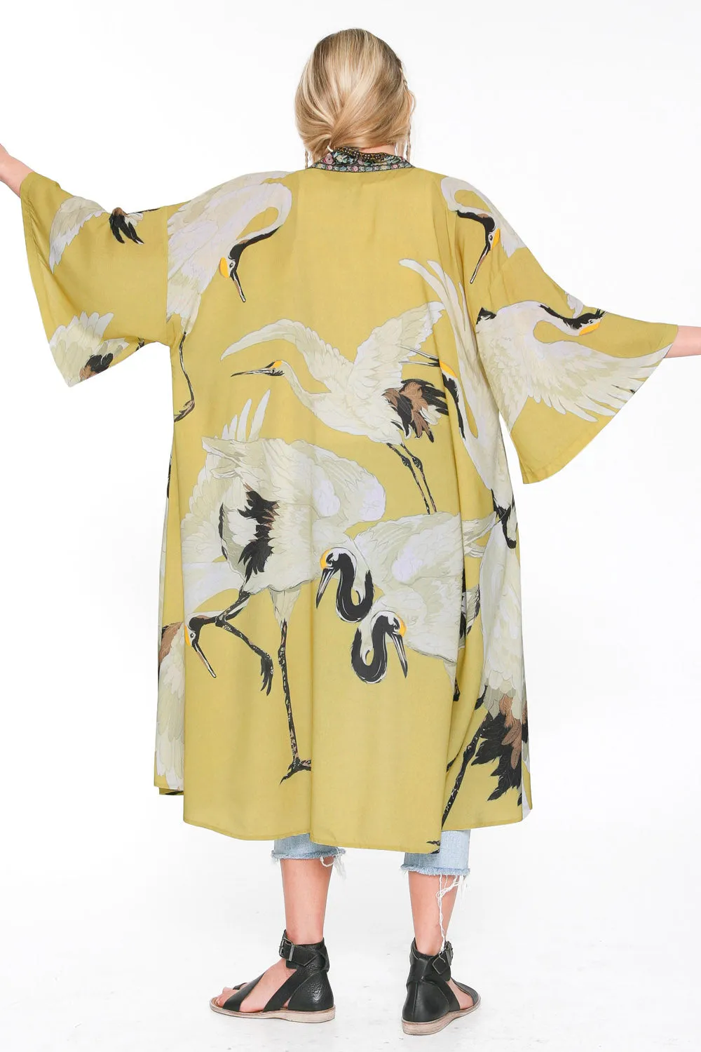 Story of the Crane Kimono sold by Aratta product image thumbnail 2