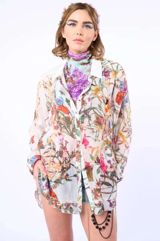 Lilia Embroidered Shirt sold by Aratta