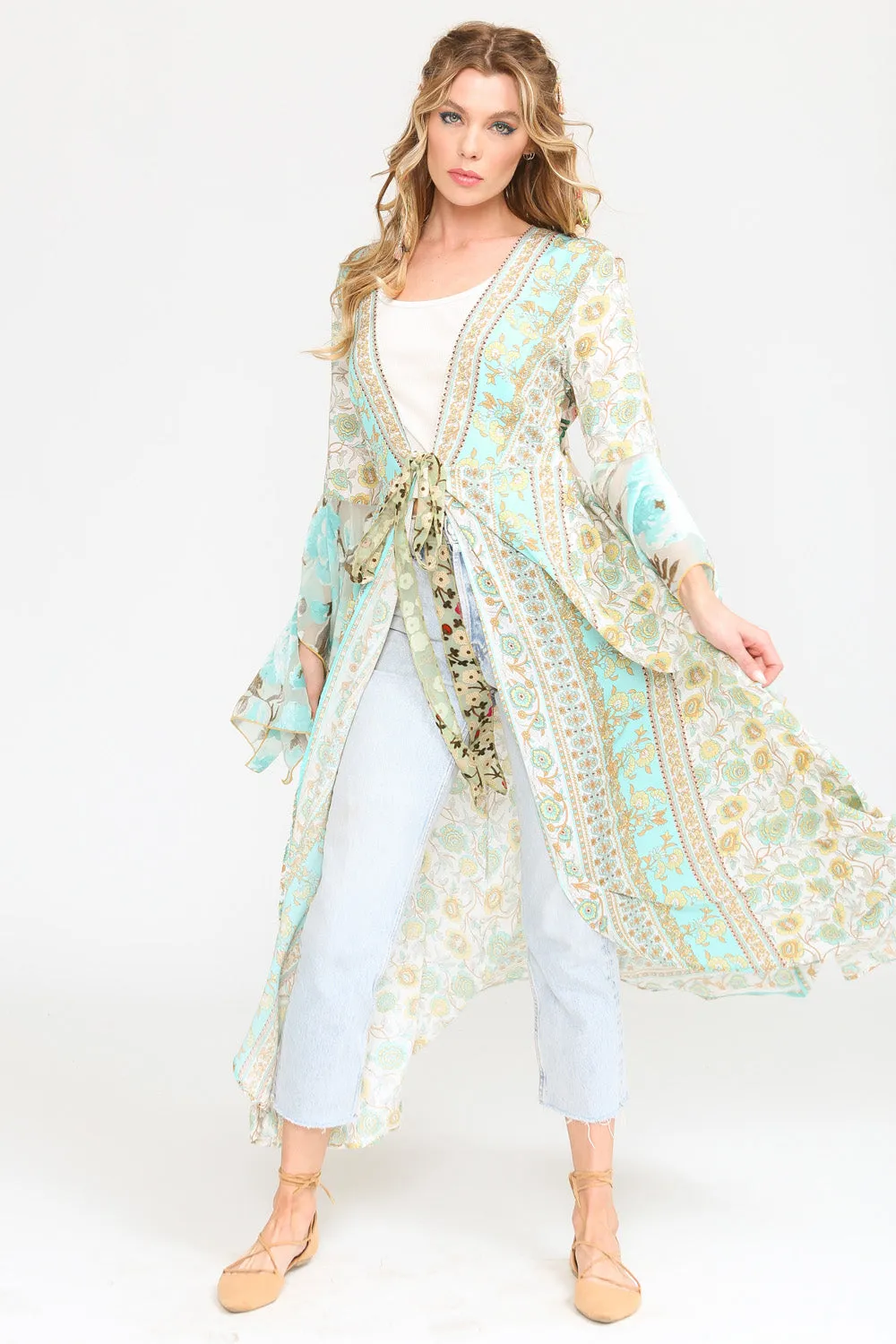 Forever Lilies Kimono sold by Aratta product image thumbnail 3