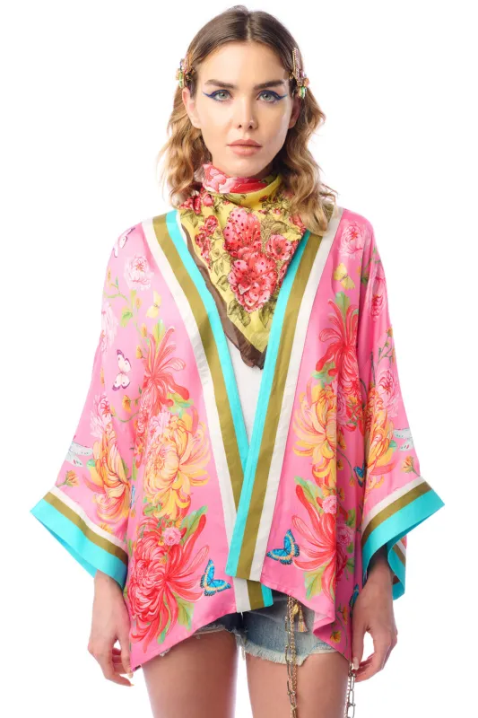 The Legend Of The Crane Short Kimono sold by Aratta