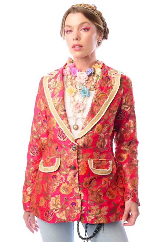 Renaissance Silk Jacquard Blazer/Jacket sold by Aratta