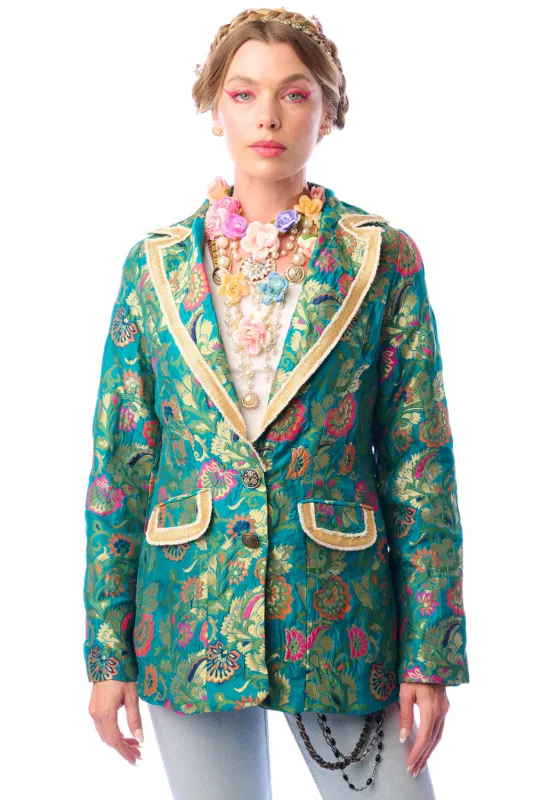 Renaissance Silk Jacquard Blazer/Jacket made by Aratta