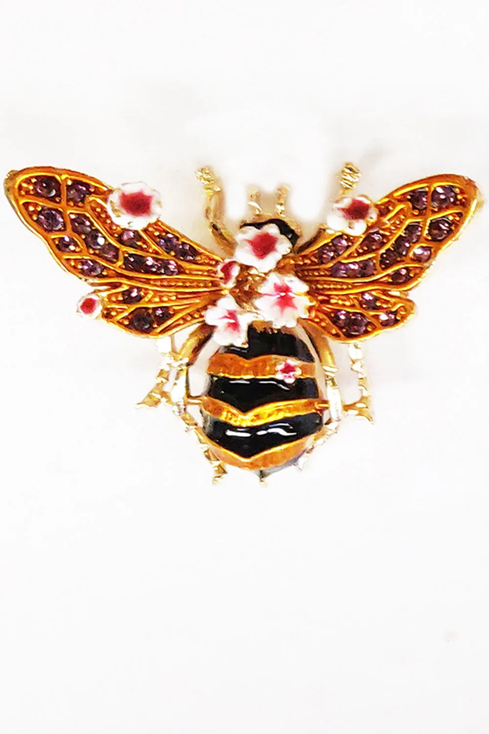 Angelic Floral Bee Pin sold by Aratta