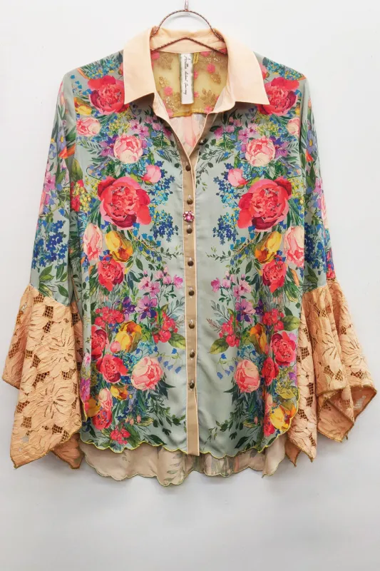 Roma Lace Touch Shirt sold by Aratta