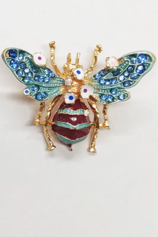 Angelic Floral Bee Pin sold by Aratta