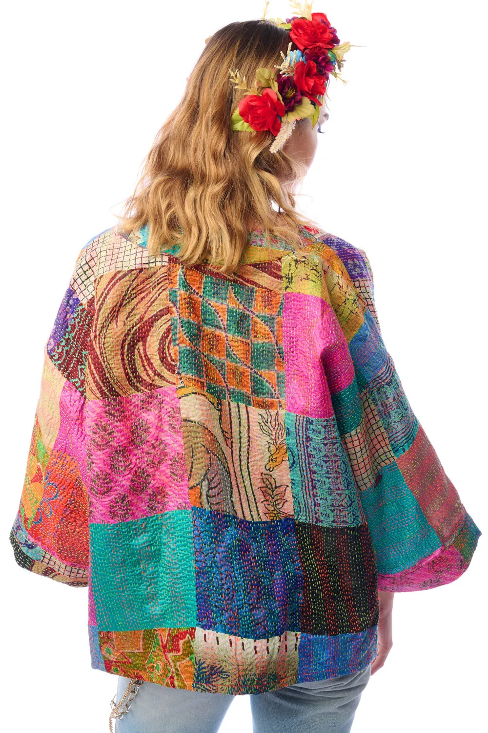 Audrey Hand-Stitched Kimono sold by Aratta product image thumbnail 3