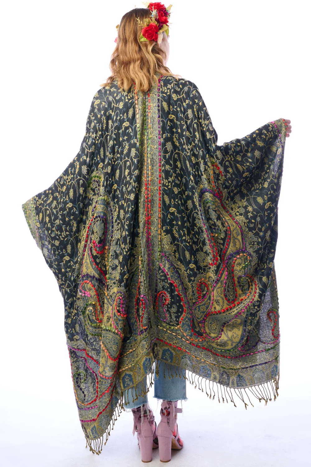 Elexyia Reversible Poncho sold by Aratta product image thumbnail 4