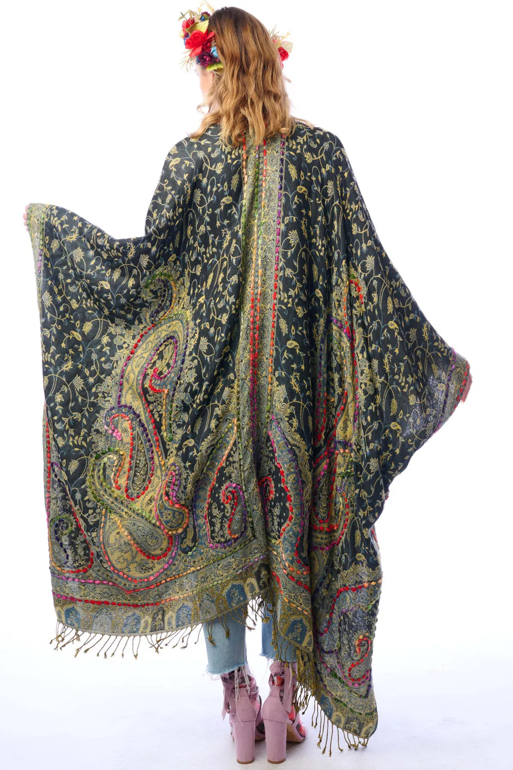 Elexyia Reversible Poncho sold by Aratta product image thumbnail 5