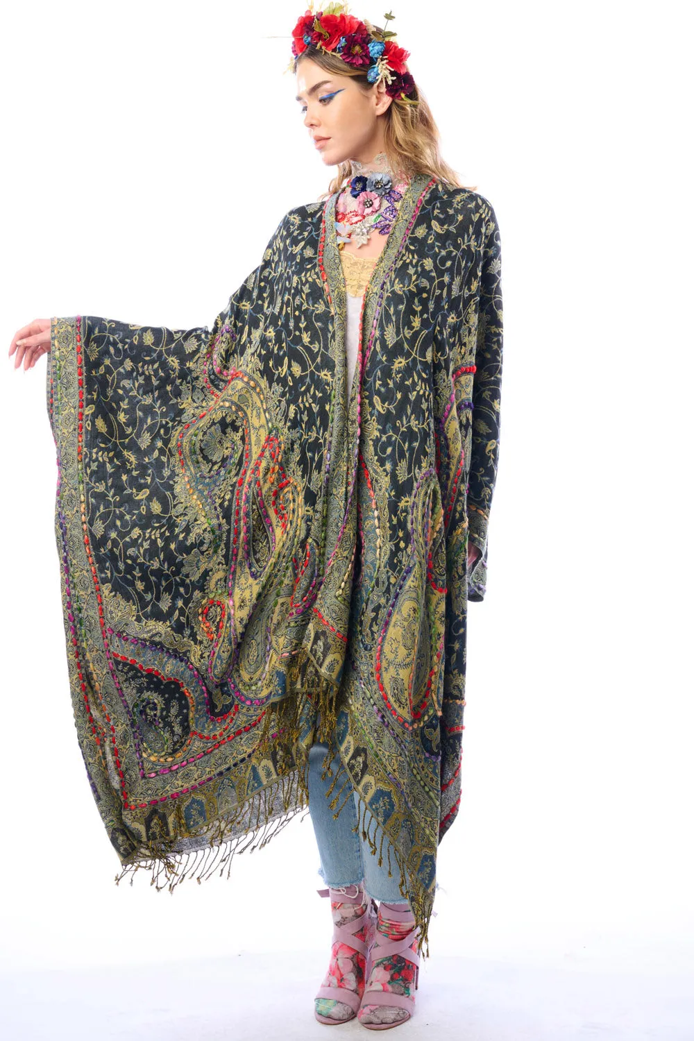 Elexyia Reversible Poncho sold by Aratta product image thumbnail 2