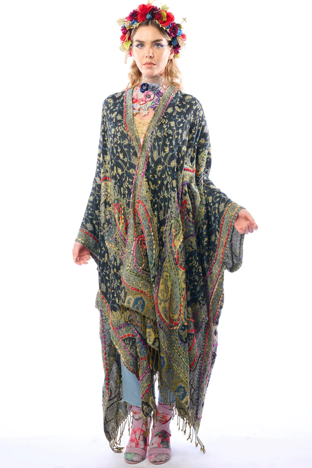 Elexyia Reversible Poncho sold by Aratta product image thumbnail 3