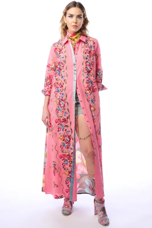 Beauty Mark Maxi Duster sold by Aratta