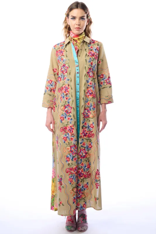 Beauty Mark Maxi Duster sold by Aratta