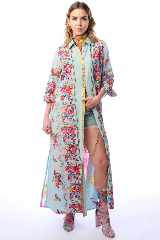 Beauty Mark Maxi Duster sold by Aratta