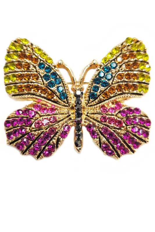 Colorful Butterfly Pin sold by Aratta