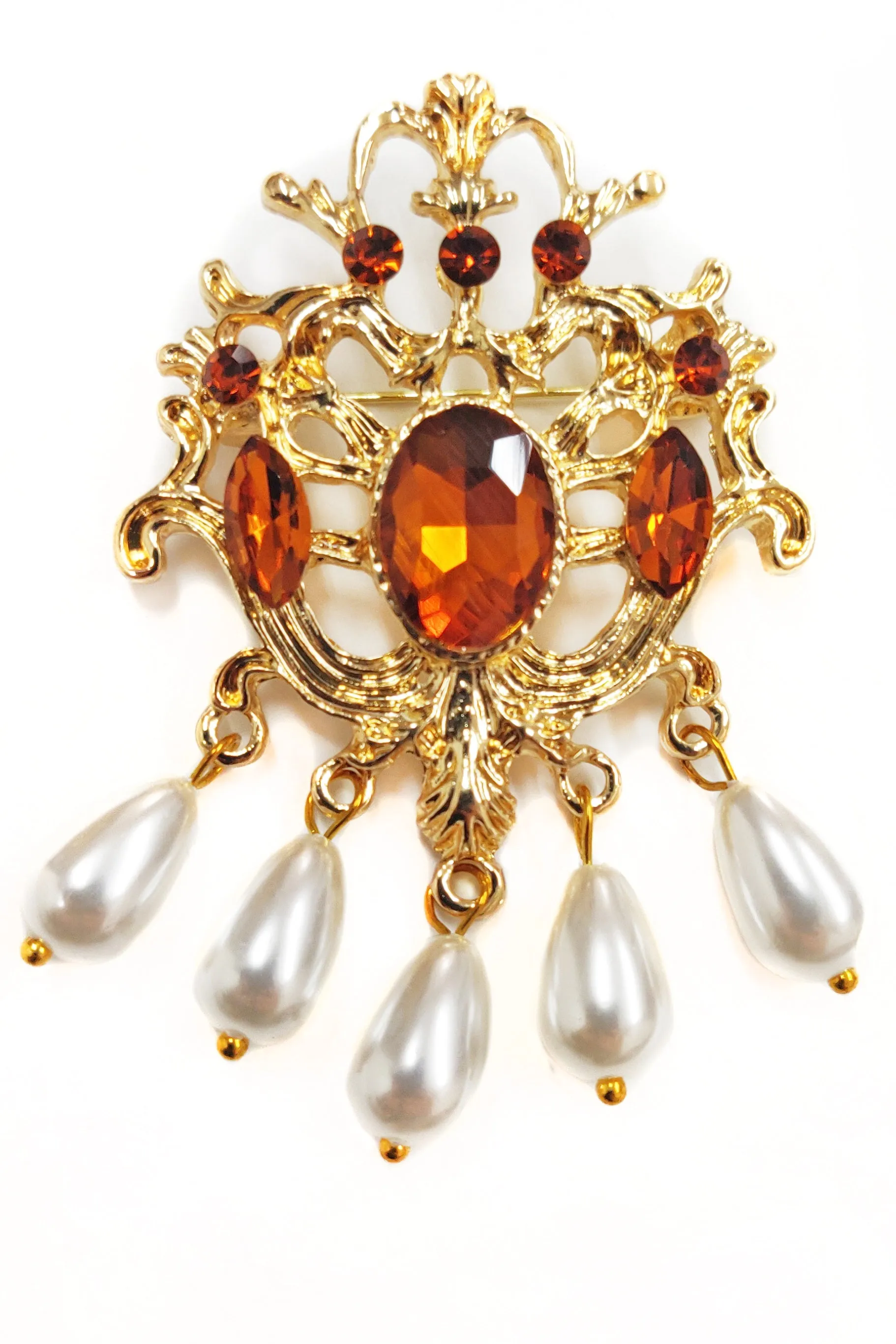 Rain In Pearl Crystal Pin sold by Aratta