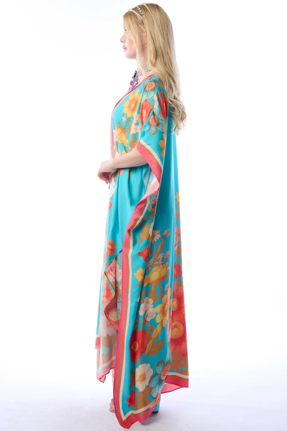 Floral Garden Maxi Kimono sold by Aratta product image thumbnail 5