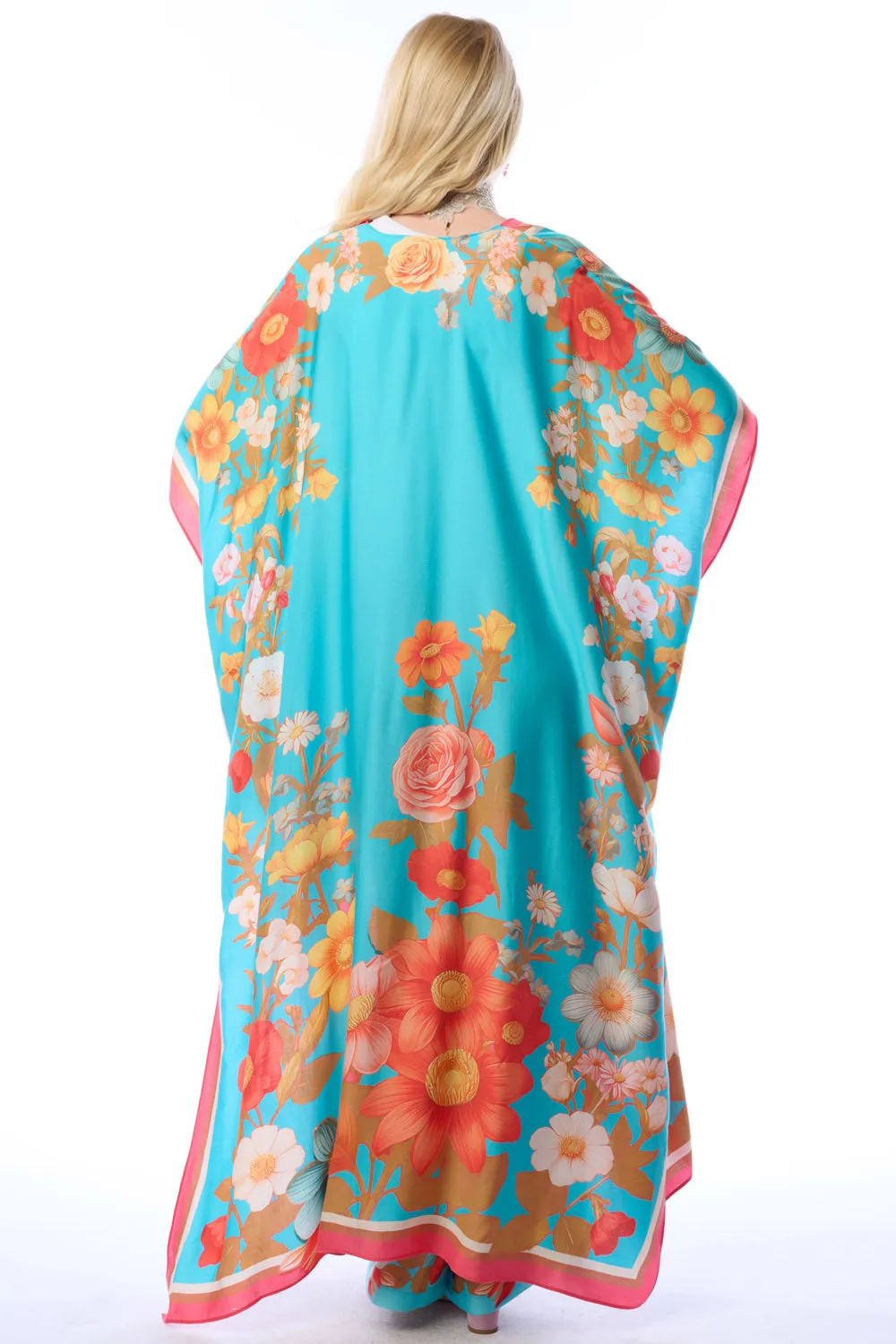 Floral Garden Maxi Kimono sold by Aratta product image thumbnail 3