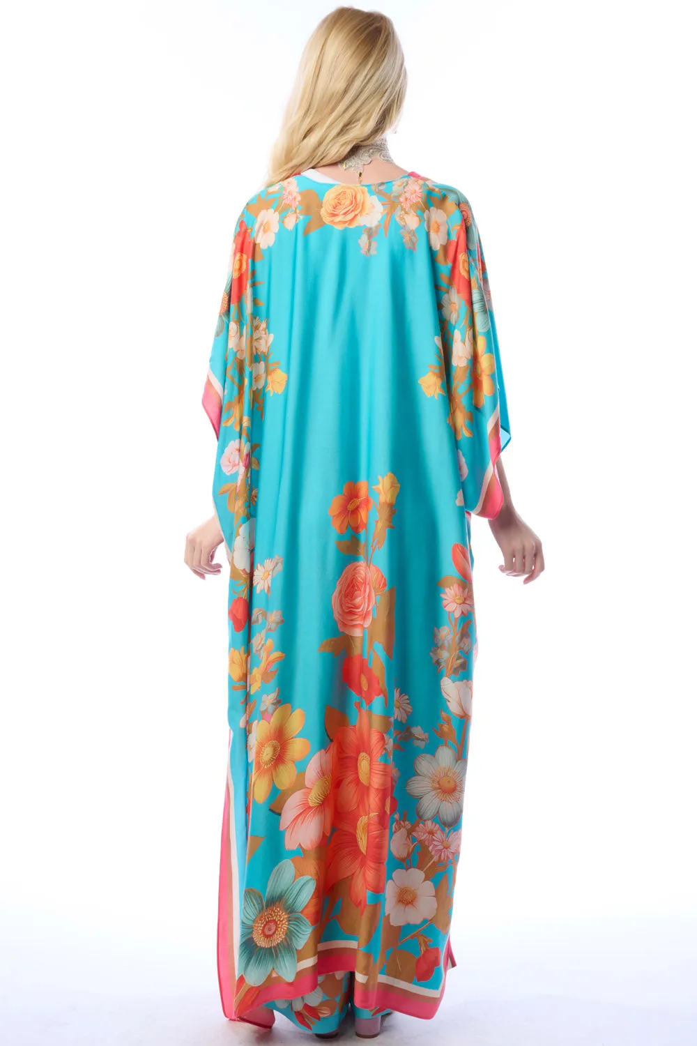Floral Garden Maxi Kimono sold by Aratta product image thumbnail 4