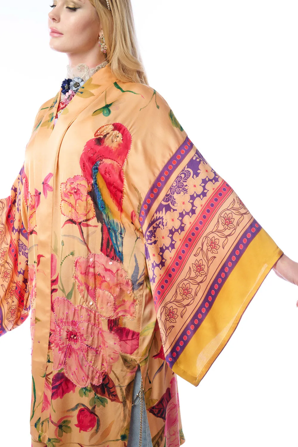 Tropical Mood Hand-Beaded Kimono/Topper sold by Aratta product image thumbnail 5