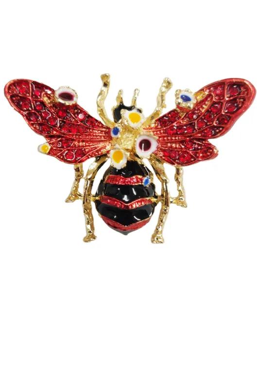 Angelic Floral Bee Pin made by Aratta