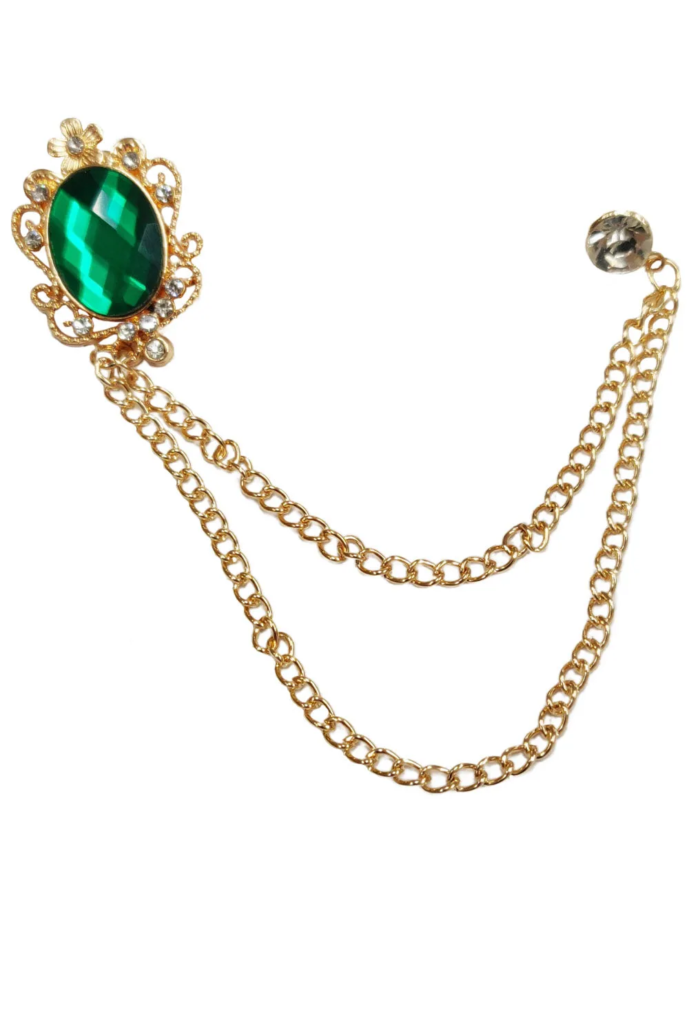 Jade Chain Pin sold by Aratta