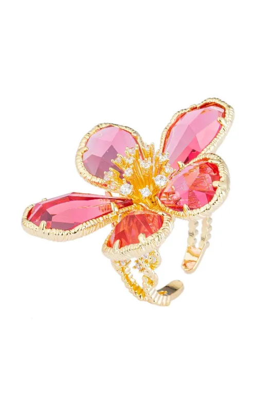 Goli Flower Ring made by Aratta