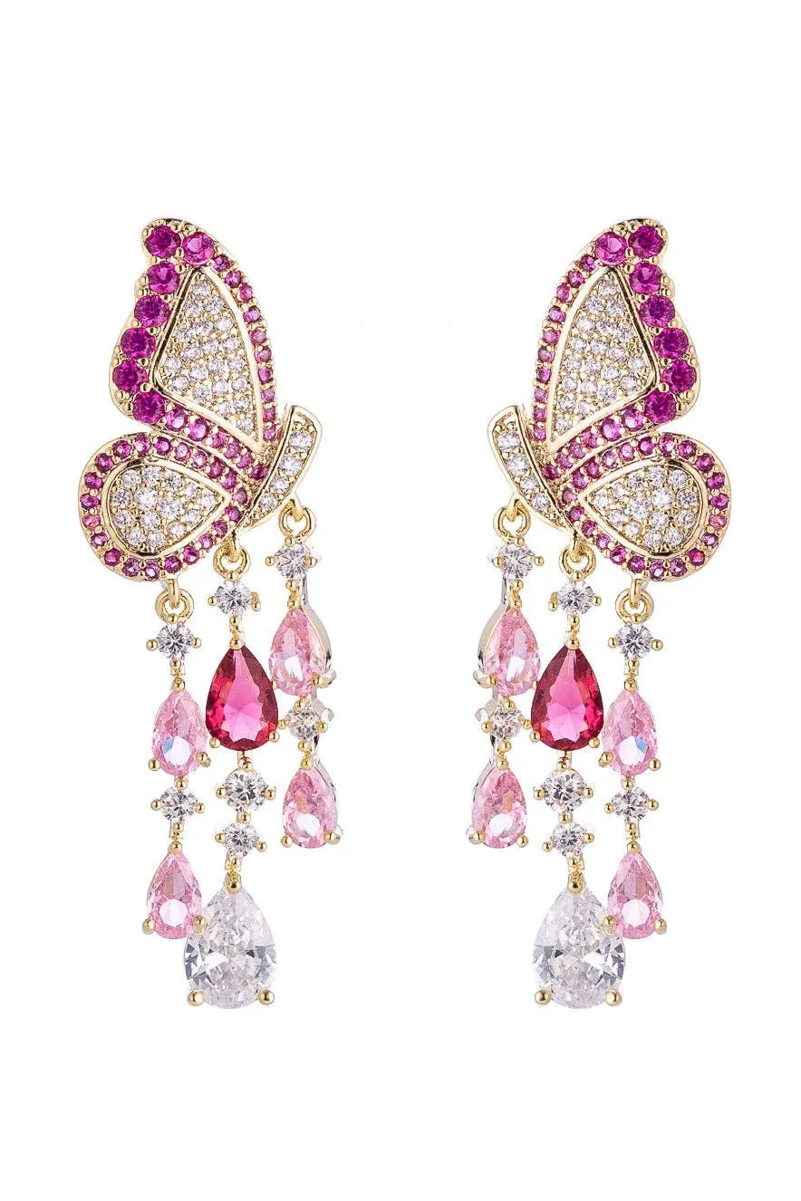 Farfalla CZ Earrings sold by Aratta