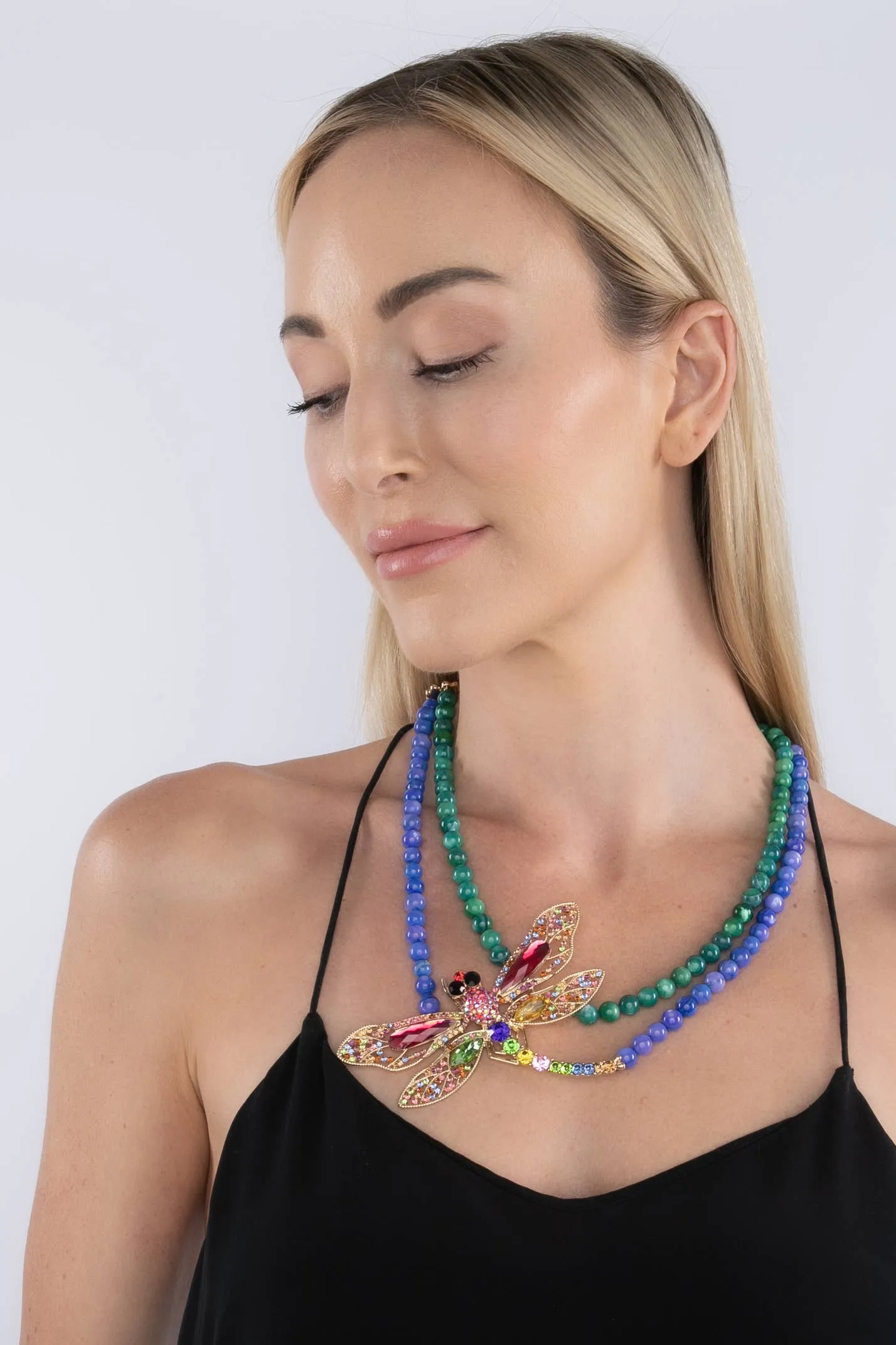Dragonfly Agate Statement Necklace sold by Aratta product image thumbnail 3