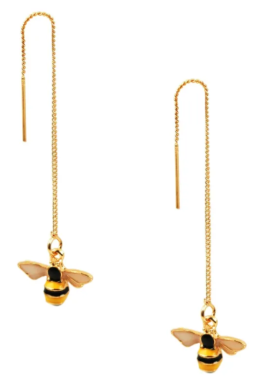 Bee Drop Earrings made by Aratta