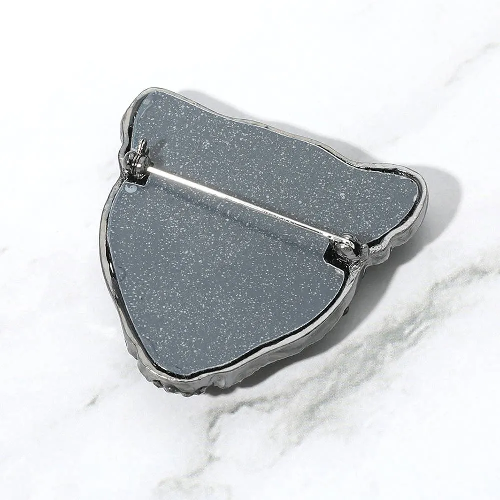 Stone Paved Leopard Pin Brooch: Black sold by Aratta product image thumbnail 3