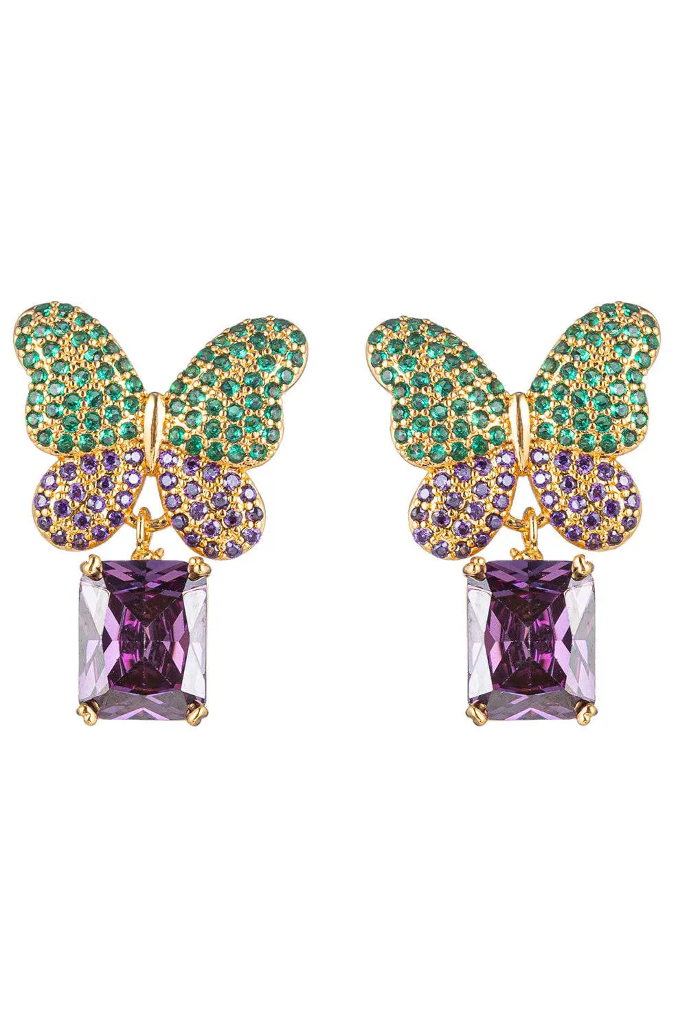 Eden Butterfly CZ Earrings sold by Aratta