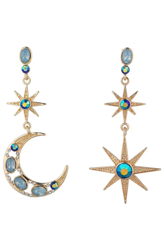 Start and Sun Statement Earrings made by Aratta