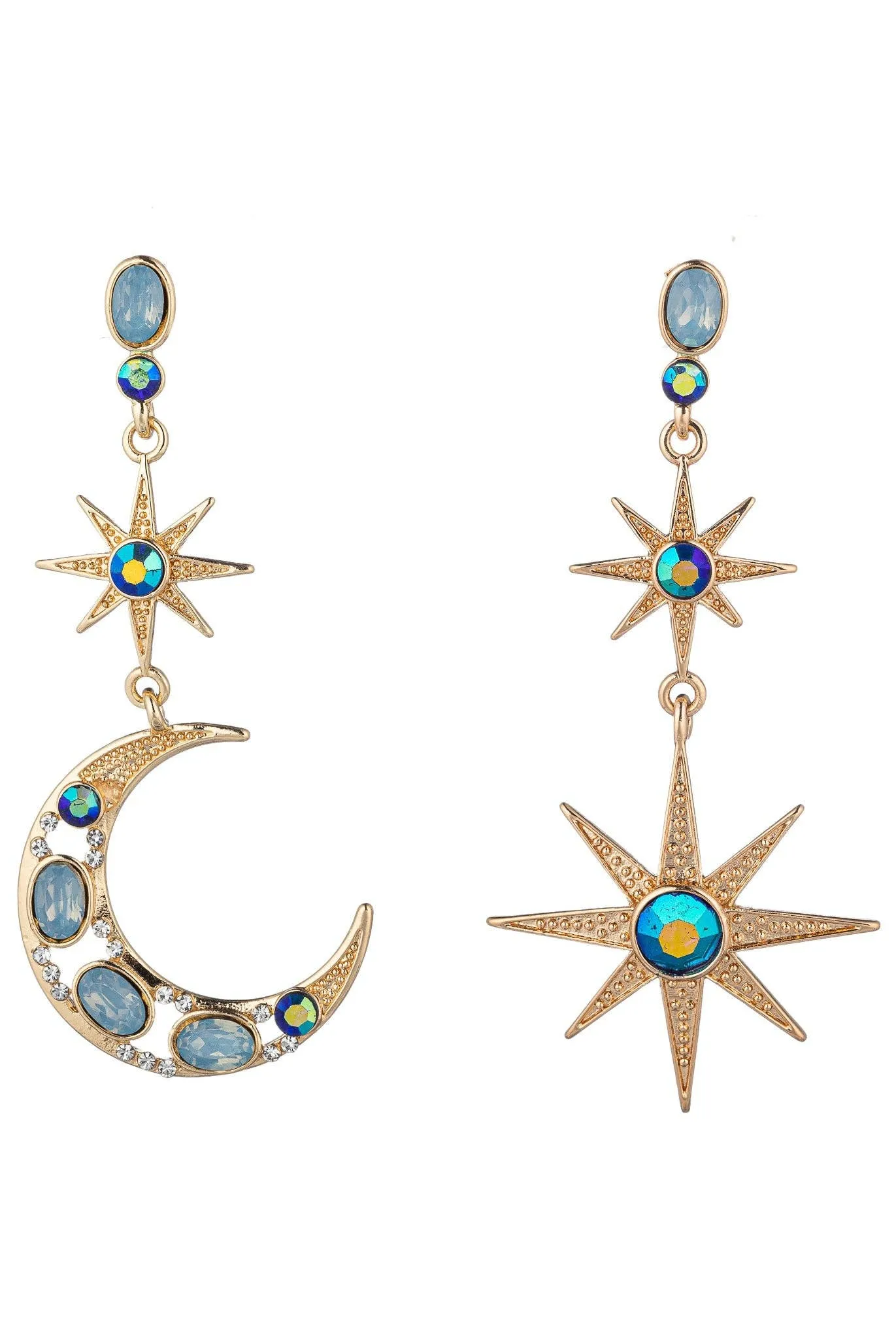 Start and Sun Statement Earrings sold by Aratta