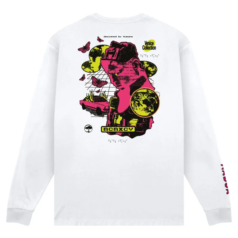 Glitch LS T-Shirt - White sold by Arbor
