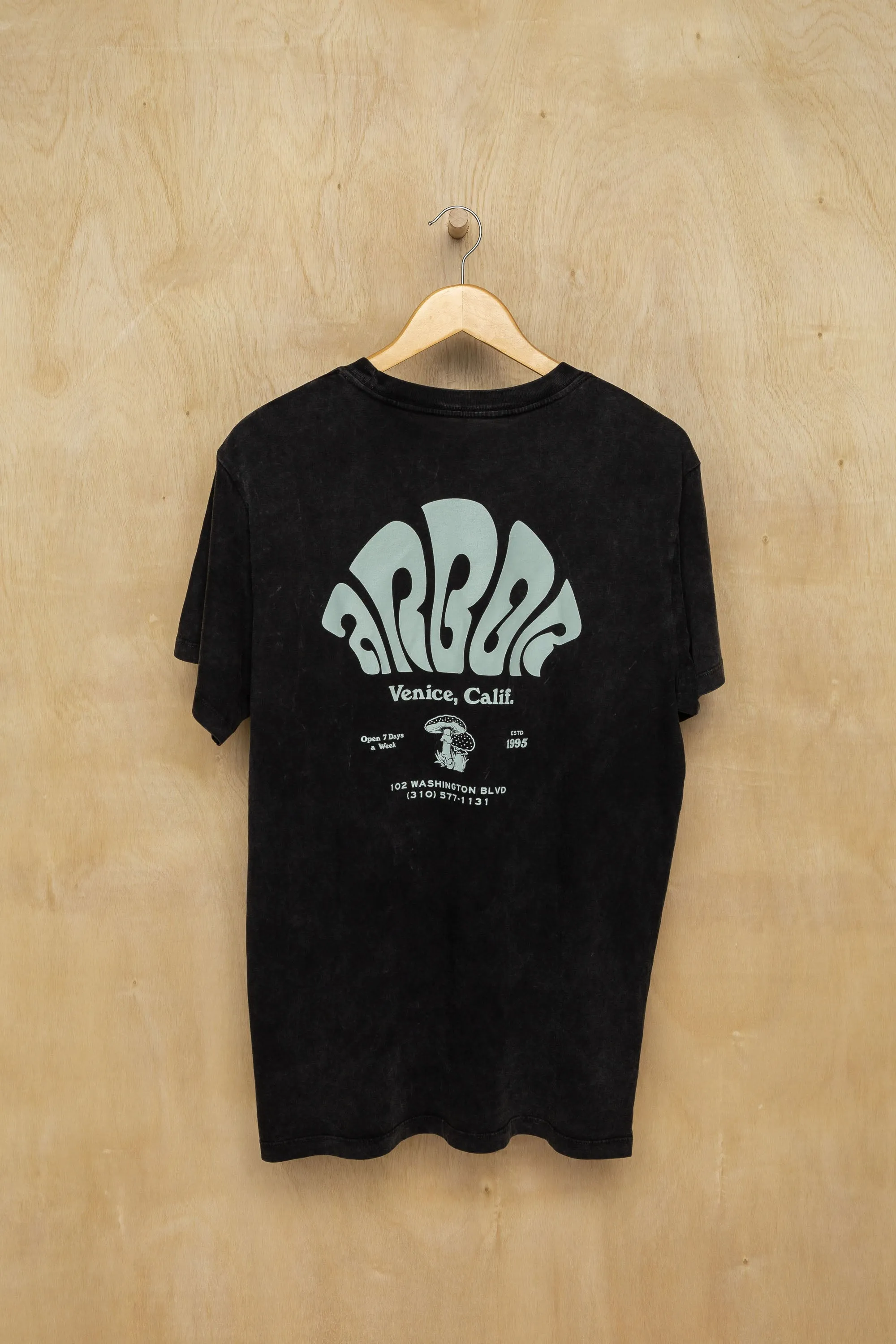 Microdose Tee - Mineral Wash Black sold by Arbor