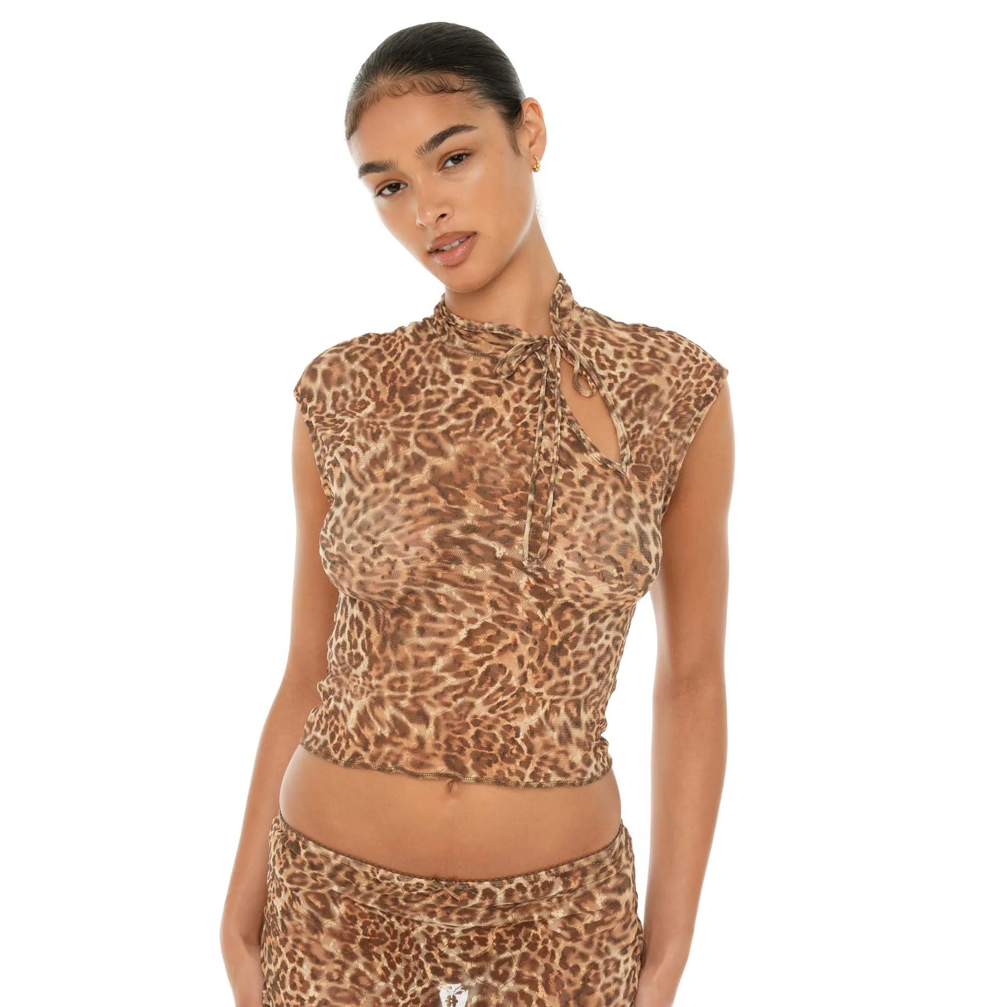 Bibi Leopard Top sold by ARE YOU AM I product image thumbnail 4