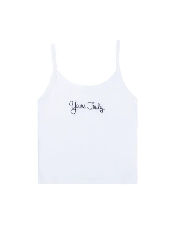 yours truly 10th anniversary cropped tank top sold by Ariana Grande