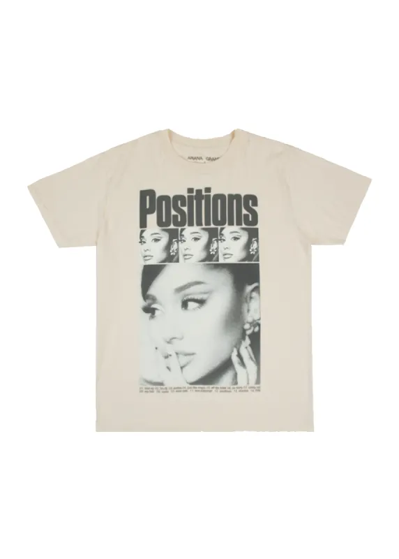 positions rewind t-shirt sold by Ariana Grande