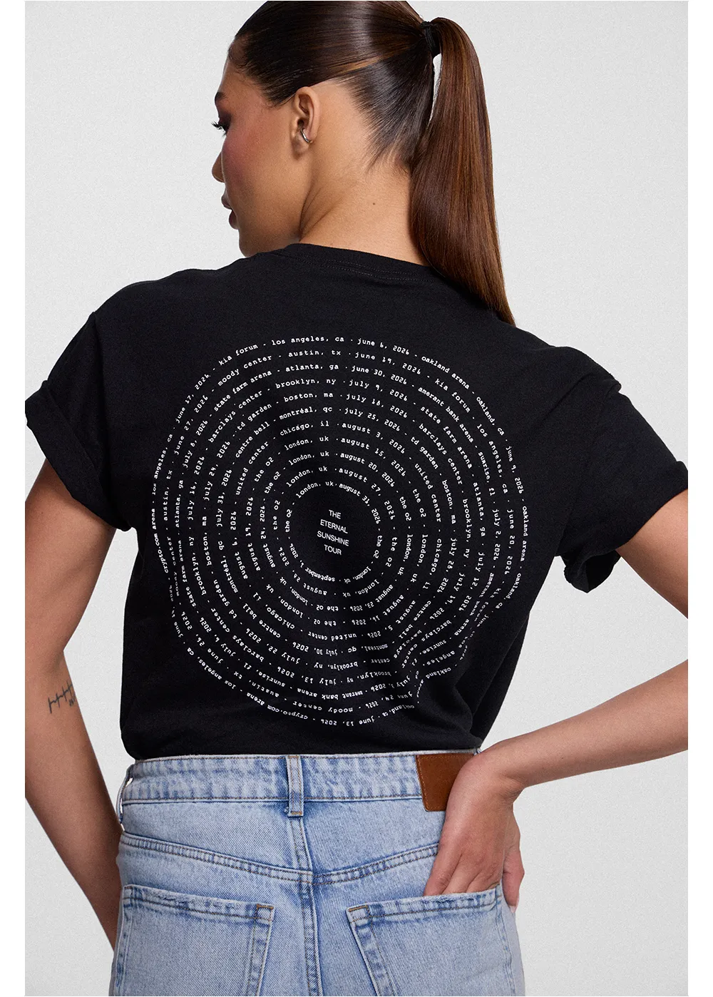 Eternal Sunshine Tour Swirl T-Shirt (Black) sold by Ariana Grande product image thumbnail 2